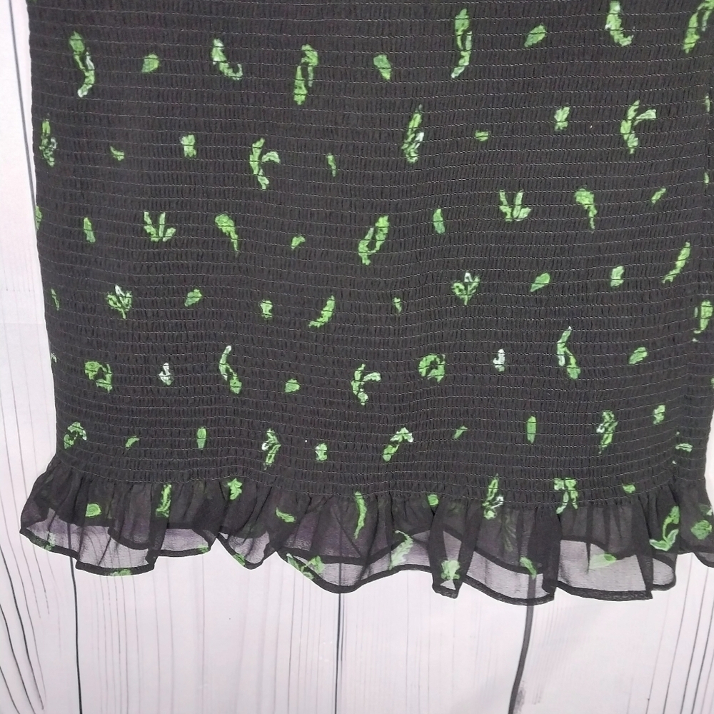 Wilfred Aritizia Luella smocked ruffle mini square neck ditzy floral dress - Picture 5 of 10
